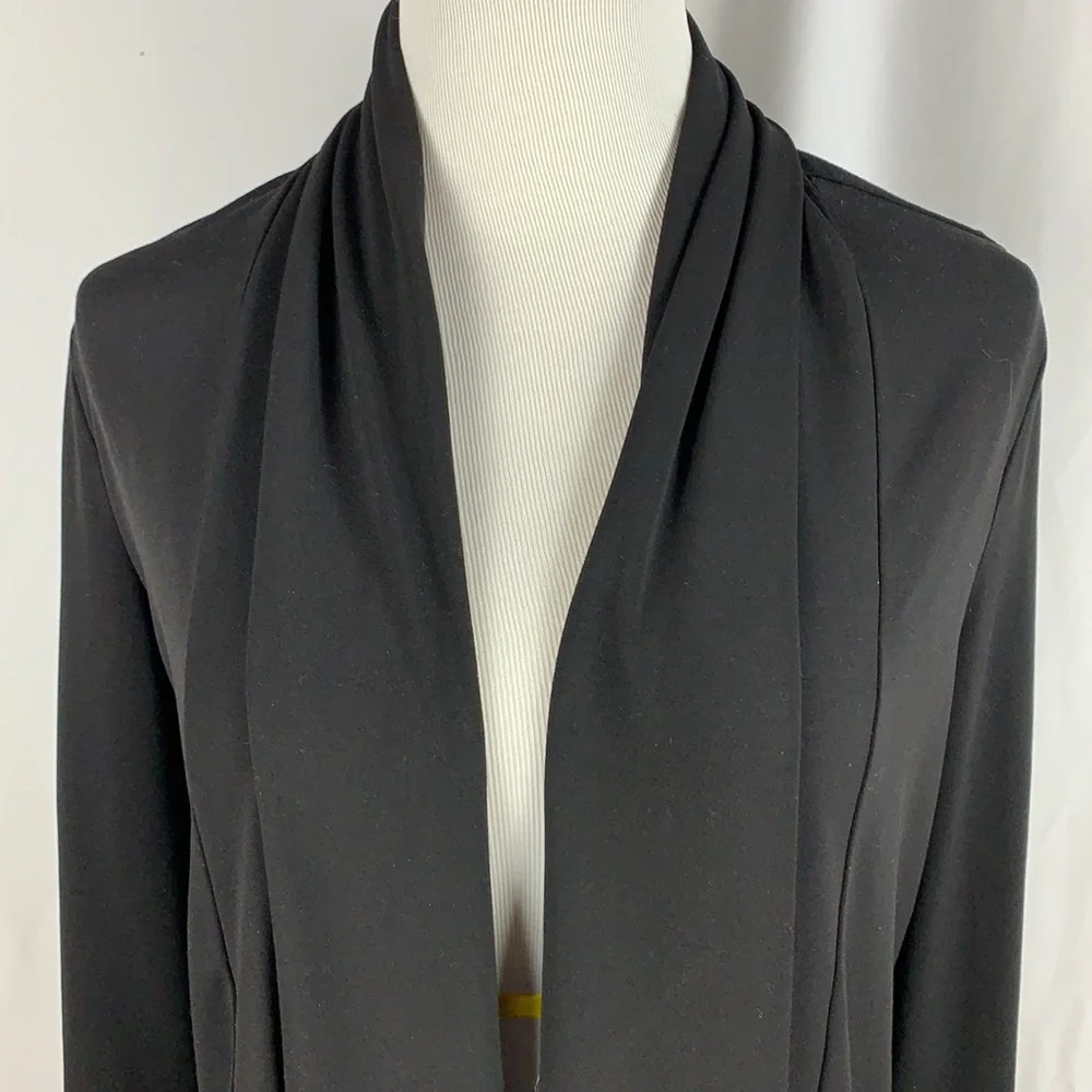 Dana Buchman Signature Open Front Shawl Collar Long Sleeve Knit Jacket - Picture 2 of 6